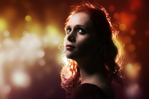 Felicia with added bokeh lights